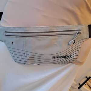 Aftershoxz Light Gray Activity Sport Belt Waist Bag Lightweight Lycra